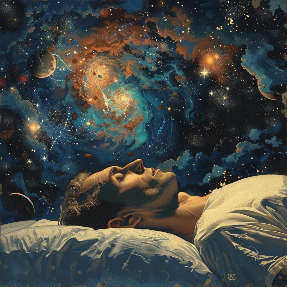 Illustrazione sui sogni premonitori e intuizione inconscia
